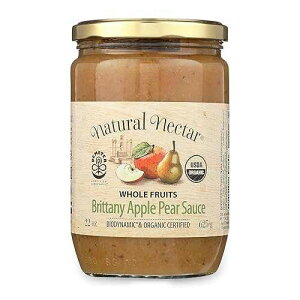 Natural Nectar Apple Pear Sauce, USDA Certified Organic ? 22 oz Jar Organic Apple?Pear Fruit Sauce, Simple Ingredients, Great for Breakfast, Snacks & Baking Natural Nectar Apple Pear Sauce, USDA Certified Organic 22
