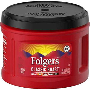 Folgers Classic Roast Medium Roast Ground Coffee, 22.6 Ounces (Pack of 3)