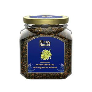Blue Nectar Assam Mogra Green Tea Loose leaf with Aniseed in Glass Jar(33 cups, 2.29 Oz) Blue Nectar Assam Mogra Green Tea Loose leaf with Aniseed in Glass Jar(33 cups, 2.29 Oz)