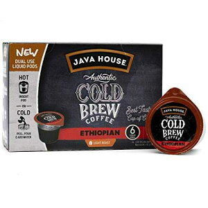 ?? ??? ?? ?? ?? ??? ?? ?? ?? ?? - ? 1.35?? ?? (?????, 6??) JAVA HOUSE Light Roast Ethiopian Cold Brew Pods, (6 Count) Peel and Pour Pods Hot or Iced Instant Coffee Concentrate