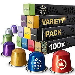 ?????? ?? ????? ? | 100? ??? ?? ???? ?? | 8?? ??? ???? ?? | 100% ????? ?? ? REAL COFFEE GREAT TASTE. EVERY DAY Mixed Variety Pack for Nespresso | 100 Test Winning Aluminu