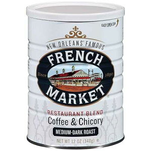 ??? ?? ??, ?? ? ???, ?? ??? ?? ??, 12?? ? (3? ?) French Market Coffee & Chicory Restaurant Blend Medium-Dark Roast Ground Coffee, 12oz Can (Pack of 3)