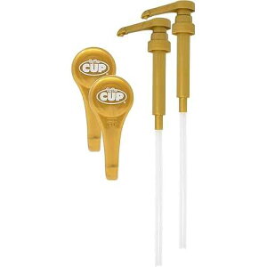 ? ?? ?? ?? ?? 750 ml ?? (2? ?) ????, ???, ???, ??? ??? ??, ?? (1L ?????) ?? By The Cup Gold Coffee Syrup Pump for 750 ml Bottles (Pack of 2) Fits Upouria, Torani, DaV