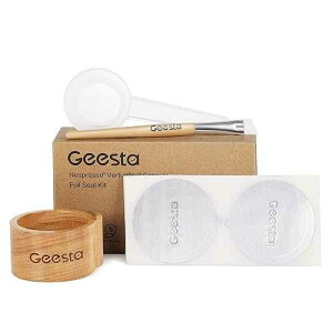 GEESTA �ė��p�\�ȃA���~�z�C���V�[���L�b�g �l�X�v���b�\ �o�[�`���I���� �J�v�Z���ɑΉ� GEESTA Reusable Aluminum Foil Seals Kit Compatible with Nespresso Vertuoline Capsules