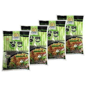 SUNGIVEN Sweet Potato Glass Noodles, Korean Vermicelli Pasta, Fat-free and Gluten-free, 100% Sweet Potato Starch, No Additive, No Alum inside, 14.11 Ounce (Pack of 4) SUNGIVEN Sweet Potato Glass Noodles, Korean Ver