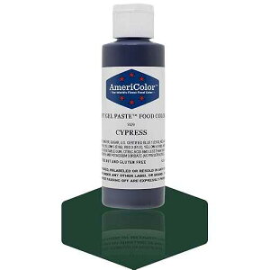 Americolor �\�t�g�W�F���y�[�X�g�H�p�F�f�A�T�C�v���X�A4.5 �I���X�{�g�� Americolor Soft Gel Paste Food Color, Cypress, 4.5 Ounce Bottle