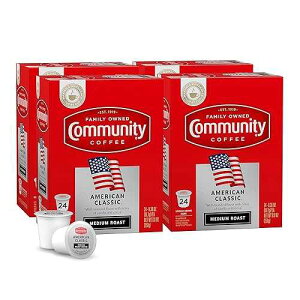 ???? ?? ???? ??? ?? ?? 96?, ??? 2.0 K-? ??? ?? (24?, 4? ?) Community Coffee American Classic 96 Count Coffee Pods, Compatible with Keurig 2.0 K-Cup Brewers, 24 Count (Pack of 4)