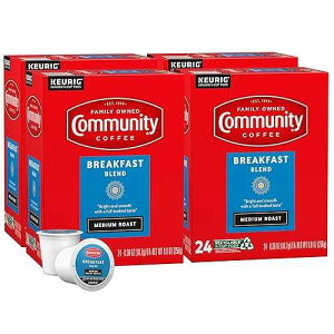 Community Coffee Breakfast Blend 96 �J�E���g�R�[�q�[�|�b�h�A�~�f�B�A�����[�X�g�A�L���[���O 2.0 K �J�b�v �u�����[�ɑΉ��A24 �J�E���g (4 �p�b�N) Community Coffee Breakfast Blend 96 Count Coffee Pods, Medium Roa