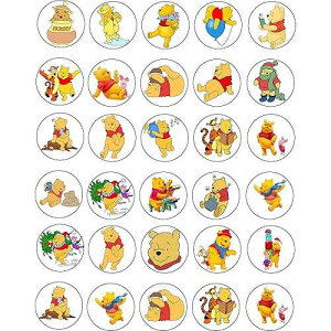30? ?? ???? ?? ??? ? ?? ?? ??? ?? ??? | ??? ?? ?? ??? ?? HAPPY CHOICES 30 x Edible Cupcake Toppers ? Honey Bear Inspired Collection of Edible Cake Decorations | Uncut Edible on W