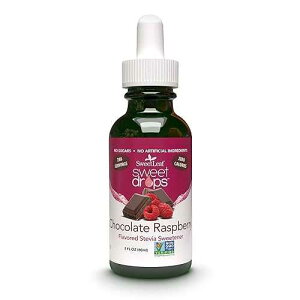 SweetLeaf Sweet Drops - Flavored Stevia Liquid Sweetener, Organic Stevia Extract, Zero Calories, Gluten Free, Keto Friendly, Non GMO, Natural Flavors, Sugar Alternative - Chocolate Raspberry, 2 Fl Oz