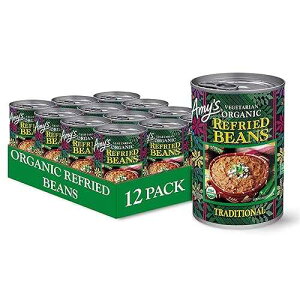Amy's, Refried, Pinto Beans, Gluten Free, Organic, Vegetarian, Traditional, 15.4 oz, Pack of 12 Amy's, Refried, Pinto Beans, Gluten Free, Organic, Vegetarian, Traditional, 15.4 oz, Pack of 12