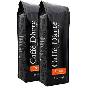 ?? ??? ???? ?? ????? ??, 1 ??? (2 ?) Caffe D'arte Decaf Whole Bean Espresso Coffee, 1 Pound, Pack of 2