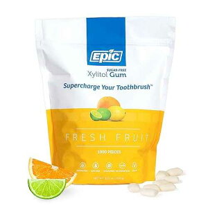 ?? ? - ???? ?? 100% ???? - ?? ? ??? ? - ??? ??? ?, 1000? (1? ?) Epic 100% Xylitol Fresh Fruit Chewing Gum - Sugar Free, Aspartame Free Dental Gum - Supports Oral Health & Fresh Br