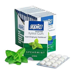 ?? ???? ? - ??? & ???? ??? ????? ??? ? ? (??? ??? ? ?? ???) (?????, 12?? ?, 12?) Epic 100% Xylitol Spearmint Chewing Gum - Sugar Free, Aspartame Free Dental Gum -