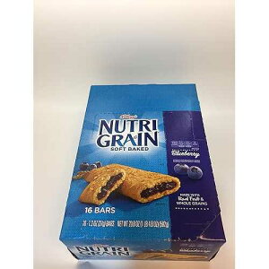 �P���b�O �j���[�g���O���C�� �V���A�� �o�[�A�ʕ - �u���[�x���[ - 16 �� / �� Kellogg's Nutrigrain Cereal Bar,Individually Wrapped - Blueberry - 16 / Box