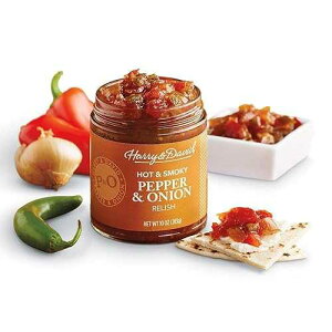 Harry & David Smoky Pepper & Onion Relish, Plant Based Condiment, Food Topping Hamburger & Hot Dog Relish, Sandwich Spread Topping, Charcuterie Board Foods, Hot Sauce, 10Oz Harry & David Smoky Pepper & Onion Re