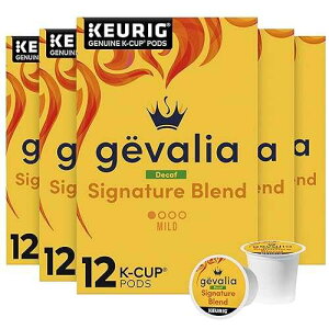 Gevalia �V�O�l�`���[ �u�����h �f�J�t�F �}�C���h ���C�g ���[�X�g K �J�b�v �R�[�q�[ �|�b�h (72 �|�b�h�A12 ���� 6 ��) Gevalia Signature Blend Decaf Mild Light Roast K-Cup Coffee Pods (72 Pods, 6 Boxes of 12)