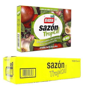 ??? ?? ????, 3.52 ?? (15? ?) Badia Sazon Tropical, No MSG, 3.5 oz (Pack of 15) - Authentic Latin & Caribbean Flavors for Savory and Aromatic Dishes