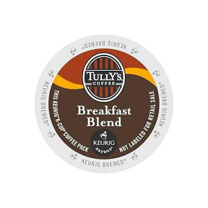 Tully's Coffee Breakfast Blend, Keurig K-Cups, 72 Count