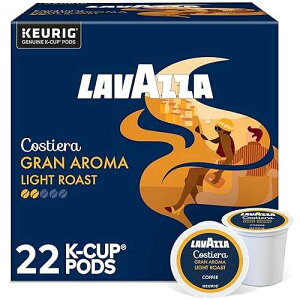 ??? K-? ?? ? ??? ????, ?? ???, 22? Lavazza Gran Aroma Single-Serve Coffee K-Cup Pods for Keurig Brewer, 22 Count, Balanced light roast with floral aroma and notes of citrus, 100% Arabica