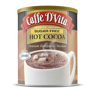 Caffe D'Vita Sugar Free Hot Cocoa Mix - Gluten Free, Low Fat, No Cholesterol, No Hydrogenated Oils, No Trans Fat, Kosher - 10 oz. (Pack of 2) Cans Caffe D'Vita Sugar Free Hot Cocoa Mix - Gluten Free, Low Fa