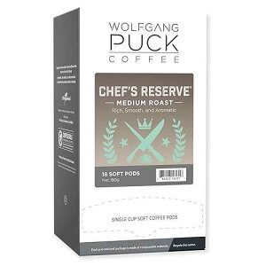 ??? ? ?? ??? ??, ??? ???, 18?? (6?) Wolfgang Puck Coffee, Chef's Reserve, 9.5 Gram Soft Pods, 18 Count (Pack of 6)