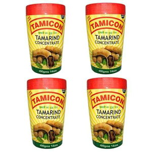 ??? ???? ???? 100% ?? 14?? - 4? Tamicon Tamarind Concentrate | Tangy & Sour Imli Chutney | South Indian Style Paste | Ideal for Indian Curries, Thai Sauces & Kitchen Recipes | 14 Oz (Pack of 4