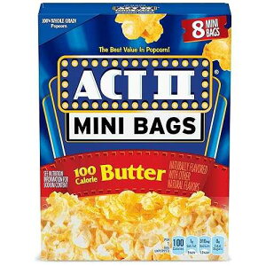 ACT II 100 Calorie Butter Microwave Popcorn, 8 ct 1.1 oz Mini Bags