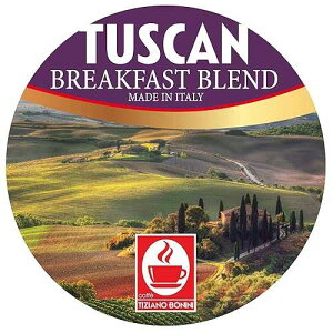 Caffe Bonini �R�[�q�[�A�g�X�J�[�i �u���b�N�t�@�X�g �u�����h �R�[�q�[ �J�b�v�A�L���[���O 2.0 �u�����[���[�p�A24 �� Caffe Tiziano Bonini Caffe Bonini Coffee, Tuscan Breakfast Blend Coffee Cup, for the Keurig 2.0 Br