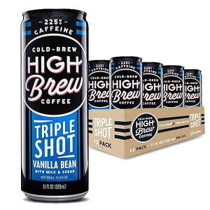 ?? ?? ??, ?? ??, ??? ? ??? ?, 11 ?? ?? ? (12? ?) High Brew Coffee, Triple Shot Vanilla Bean, Cold Brew Coffee, 11 Fl Oz, Ready-To-Drink (Pack of 12)