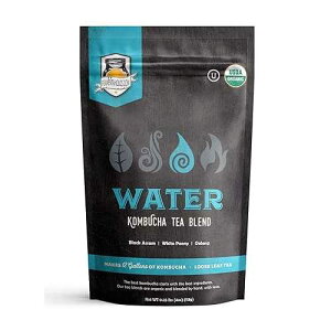 Fermentaholics Water Kombucha Tea Blend ? 4 oz ? Smooth Loose Leaf Mix with Black Assam, White Peony & Oolong ? For Kombucha Brewing ? USDA Certified Organic & OU Kosher Fermentaholics Water Kombucha Tea Blend 4