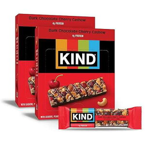 KIND Nut Bars, Dark Chocolate Cherry Cashew, Healthy Snacks, Gluten Free, 4g Protein, 24 Count KIND Nut Bars, Dark Chocolate Cherry Cashew, Healthy Snacks, Gluten Free, 4g Protein, 24 Count