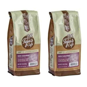 Tejas Cafe 100% �R�����r�A�҂��R�[�q�[ 11 �I���X (2�ܓ���) Tejas Cafe 100% Columbian Ground Coffee 11 oz. (Pack of 2 Bags)