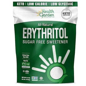 Health Garden Erythritol Sweetener - Non GMO - Gluten Free - Sugar Substitute - Keto Friendly - Tastes Like Sugar (2.5 lbs)