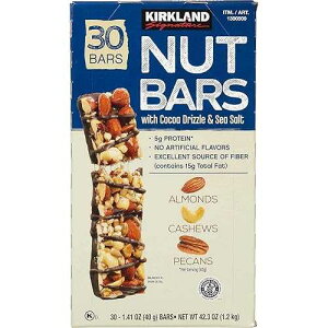 KIRKLAND SIGNATURE �i�b�g�o�[ 30 �� (2.64 �|���h)�A42.3 �I���X (096619215607) KIRKLAND SIGNATURE Nut Bars 30Count (2.64 Lbs), 42.3 Oz (096619215607)