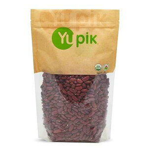 Yupik Organic Dark Red Kidney Beans, 2.2 lb (35.3 oz), Non-GMO, Vegan & Gluten-Free, USDA Certified, Kosher, Dried Legumes, High in Fiber & Protein, Perfect for Soups, Salads & Chili Yupik Organic Dark Red K