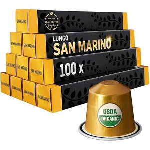 100? ??? ????? ?? ?? - ?? ? ??? REAL COFFEE GREAT TASTE. EVERY DAY �eSan Marino�f Organic Italian Lungo for Nespresso | 100 Organic Aluminum Capsules | Eco-Friendly Medium Roast | 100% Nespresso Com