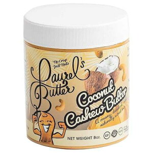 Laurel s Coconut Cashew Butter High Protein Nut Butter - Flavored Butter - Keto Friendly Butter Gluten & Preservatives Free Omega 3 s Non-GMO - No Added Sugar Butter - (8 Oz) Laurel's Butter Laurel s Coconut Cashew
