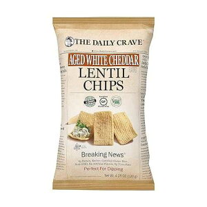 ? ??? ???? ?? ??? ?? ?? ?, 4.25?? (8??) ??? 4g, ??? ??, ?GMO, ??, ??? The Daily Crave Aged White Cheddar Lentil Chips - 4 G Protein, Gluten-Free, Non-Gmo, Kosher, Crunchy, 4.