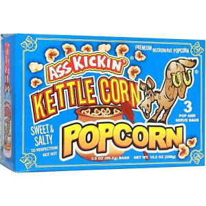 ?? ?? ?? ? ????? ?? - 6? - ??? ??? ?? ?? - ??????! ASS KICKIN' KICKIN�f Kettle Corn Microwave Popcorn - 6 Pack - Ultimate Sweet Gourmet Gift - Try if you dare!