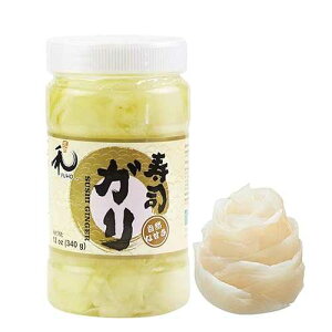 YUHO Pickled Sushi Ginger, Japanese White Gari Sushi Ginger Fat Free, Sugar Free, Kosher, BRC, No MSG, Low cal 12 oz YUHO Pickled Sushi Ginger, Japanese White Gari Sushi Ginger Fat Free, Sugar Free, Kosher, BRC