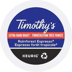 Timothy's Rainforest Espresso, Single-Serve Keurig K-Cup Pods, Extra Dark Roast Coffee, 96 Count Timothy's World Coffee Timothy's Rainforest Espresso, Single-Serve Keurig K-Cup Pods, Extra Dark Roast Coffee, 96 Count
