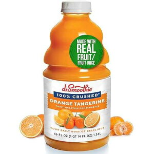 Dr. Smoothie 100% Crushed Orange Tangerine ? No Added Sugar, Made with Real Fruits/Fruit Juice ? Vegan, No Artificial Colors or Flavors ? Sunny Blend of Sweet Oranges & Tangerines ? 46 oz Bottle Dr. Smoothie 100