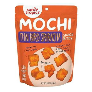 ? ???? ?? ?? ???, ?? ?? ????, 3.5??, 6??, ??? ??, ??, MSG ???, ??? ?? Sun Tropics Mochi Snack Bites, Thai Bird Sriracha Flavor- 3.5 oz (6 Pack)| Crispy Spicy Mochi Bites,