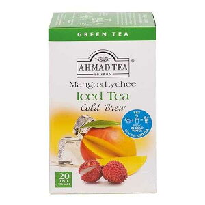 Ahmad Tea Green Tea, Cold Brew Mango and Lychee Teabags, Iced Tea, 20 ct (Pack of 6) - Caffeinated and Sugar-Free Ahmad Tea Green Tea, Cold Brew Mango and Lychee Teabags, Iced Tea, 20 ct (Pack of 6) - Caffe