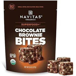Navitas Organics Chocolate Brownie Superfood+ BITES ? Power Snacks ? All Natural Plant Based ? Clean Energy & Nutrition ? USDA Organic, Non GMO, Gluten Free, Kosher, Vegan (8oz. Bag 11 Servings) Navitas Organics
