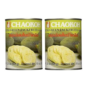 Chaokoh �����O�O���[���W���b�N�t���[�c���Ђ� 280g�A2 �p�b�N Chaokoh Young Green Jackfruit in Brine 280g, 2 Pack