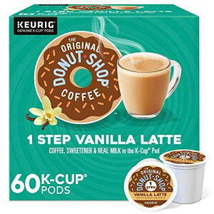 ? ???? ?? ? ?? ?? ??? K-? ? ?? ??, ??? ??, 60?? The Original Donut Shop Vanilla One-Step Latte, Single Serve Coffee K-Cup Pod, Flavored Coffee, 60 Count (6 Packs of 10)
