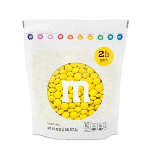 M&M�fS ??? 2??? ??? ?? M&M�fS WORLD Yellow Milk Chocolate Candy for Birthday Party Favors, Birthday Treats, Easter, Graduations, Dessert Buffets, Candy Bars, and more - Resealable 2 lbs Pack