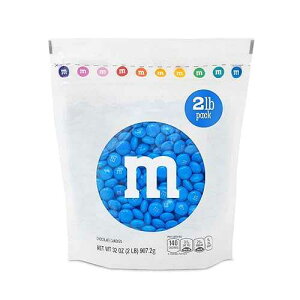 M&M�fS ?? ??? ?? ??? ?? - ??, ??? ? 7? 4?? ??? ??? ?? ?? 2??? ??? ?? M&M�fS WORLD Blue Candy Bulk - Milk Chocolate Candy, 2 lbs Resealable Pack for Graduation, Wedding, 4th o